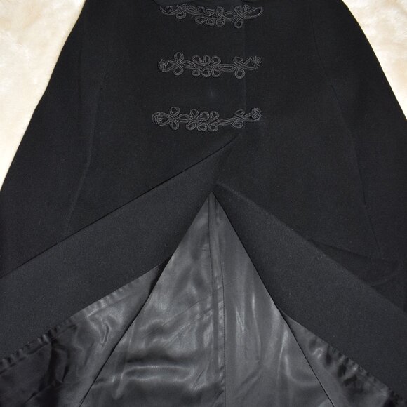 Rare Vintage Fairbrooke Wool Black Cloak Cape Coat Long Swing Style - Picture 6 of 12